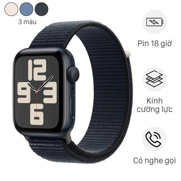 Apple Watch SE 2023 GPS 44mm Viền Nhôm Dây Vải 