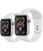 Apple Watch Series 4 Silver Aluminum Case With White Sport Band (GPS)