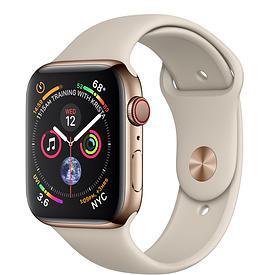 Apple Watch Series 4, Gold Stainless Steel - Stone Sport Band
