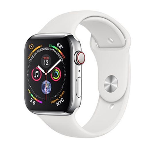  Apple Watch Series 4  Stainless Steel - White Sport Band