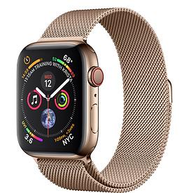  Apple Watch Series 4, Gold Stainless Steel - Gold Milanese Loop